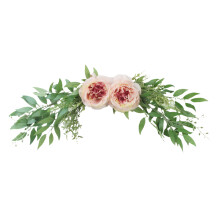 Ghirlandă de flori artificiale, decor floral elegant din mătase pentru interior și exterior, verdeață artificială realistă, decorațiuni