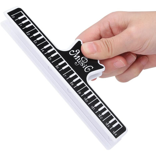 2pcs Music Note Plastic Page Holders Lightweight Reusable Performance Accessories for Musical Instruments (BLACK) 2