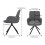 Living And Home Linen Modern Swivel Chair, Grey 6