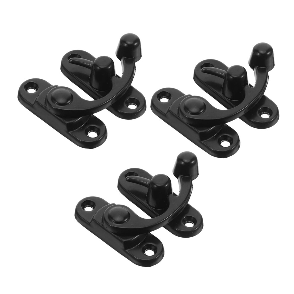 Hasp Bull Horn Lock Clasp, 6Pcs, Retro Vintage Zinc Alloy Latch For Wooden Jewelry Boxes And Cabinets, Smooth Open/Close 9323874532899