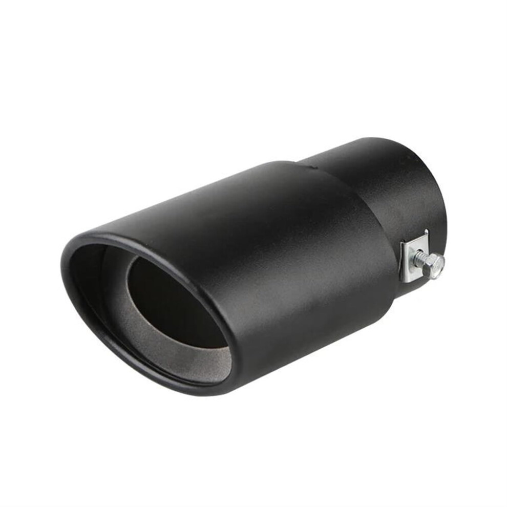 Universal Stainless Steel Car Exhaust Tip With Noise Reduction, Chrome Muffler Tailpipe 63Mm Black 9339159765401