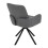 Living And Home Linen Modern Swivel Chair, Grey 4