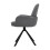 Living And Home Linen Modern Swivel Chair, Grey 5