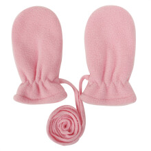 Protezione invernale per le mani dei neonati, guantini in pile traspirante, guanti caldi per bambini con cordino per il collo, materiale a maglia