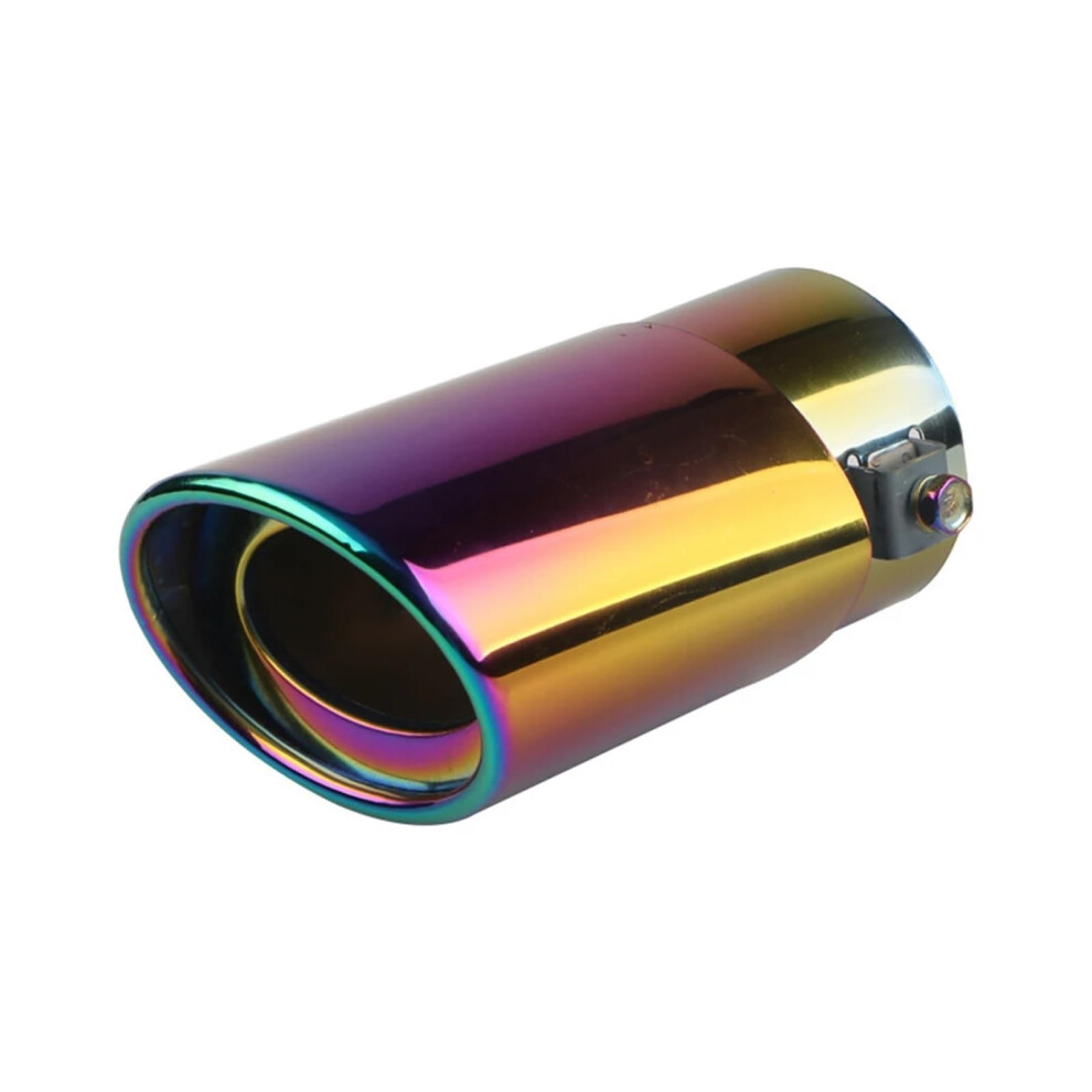 Universal Car Exhaust Muffler Tip Stainless Steel Dual Outlet Round Noise Reduction Temp 9001264421632