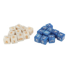 Průhledné kostky modré a bílé, 20stranné akrylové polyedrické kostky pro RPG MTG DND stolní hry, vzor s vodními vlnami, průhledný tisk,