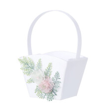 Blütenkorb für Hochzeitsdekoration, elegante Blumenmädchenkörbe, mit Satinband verziert, ideal für einen romantischen, königlichen Einzug,