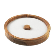 Glass Rimmer for Cocktails, Wooden Bar Rimmer Tray, Salt Rim Seasoning Box, Garnish Tray for Home Bar