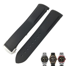 Tudor Black Bay Watch Strap for Men 20mm 22mm Rubber Folding Buckle Black Blue Red Black 20mm