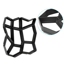 Gartentrittsteine, Betongussform für DIY-Betonschablonen und Gehwegpflaster, umweltfreundliche Materialien, robuster Kunststoff, Schwarz