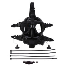 Masque de plongée sous-marine panoramique à trois verres en verre trempé anti-fuite, vision cristalline, convient à la plupart des visages pour