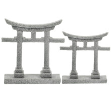 2 Stuks Torii Poort Voor Tuin Sieraad Aquarium Decoratie Micro Landschap
