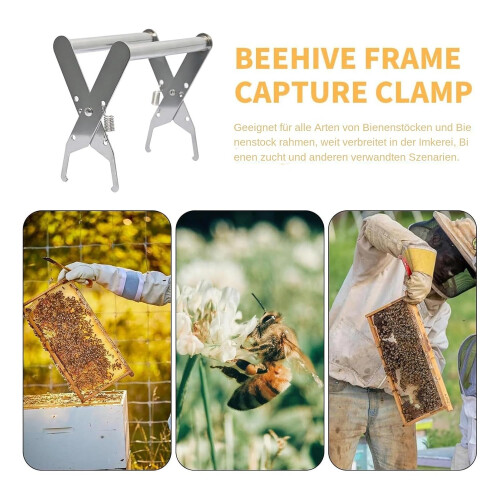 Beehive Tool Beekeeping Accessories  Stainless Steel Frame Clamp Holder Stand 2