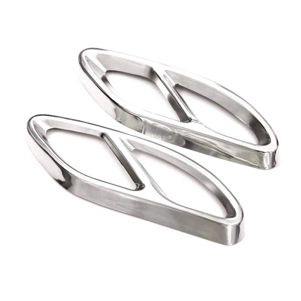 Exhaust Tip Cover Trims For Aclass, Bclass, Cclass, Eclass W176 W246 W205 W213 Amg Silver 9001264423490