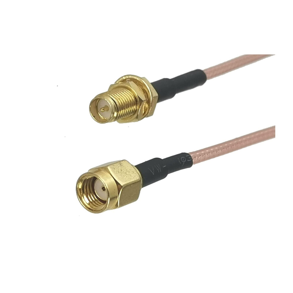 Rpsma Female Bulkhead To Rpsma Male Jack Connector Rf Coaxial Jumper Pigtail Cable, 1Pcs, 5M 9001264424909