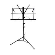 Foldable Metal Music Stand, HeightAdjustable Music Tripod with NonSlip Rubber Feet for Guitar and Violin, Lightweight and Portable, Black