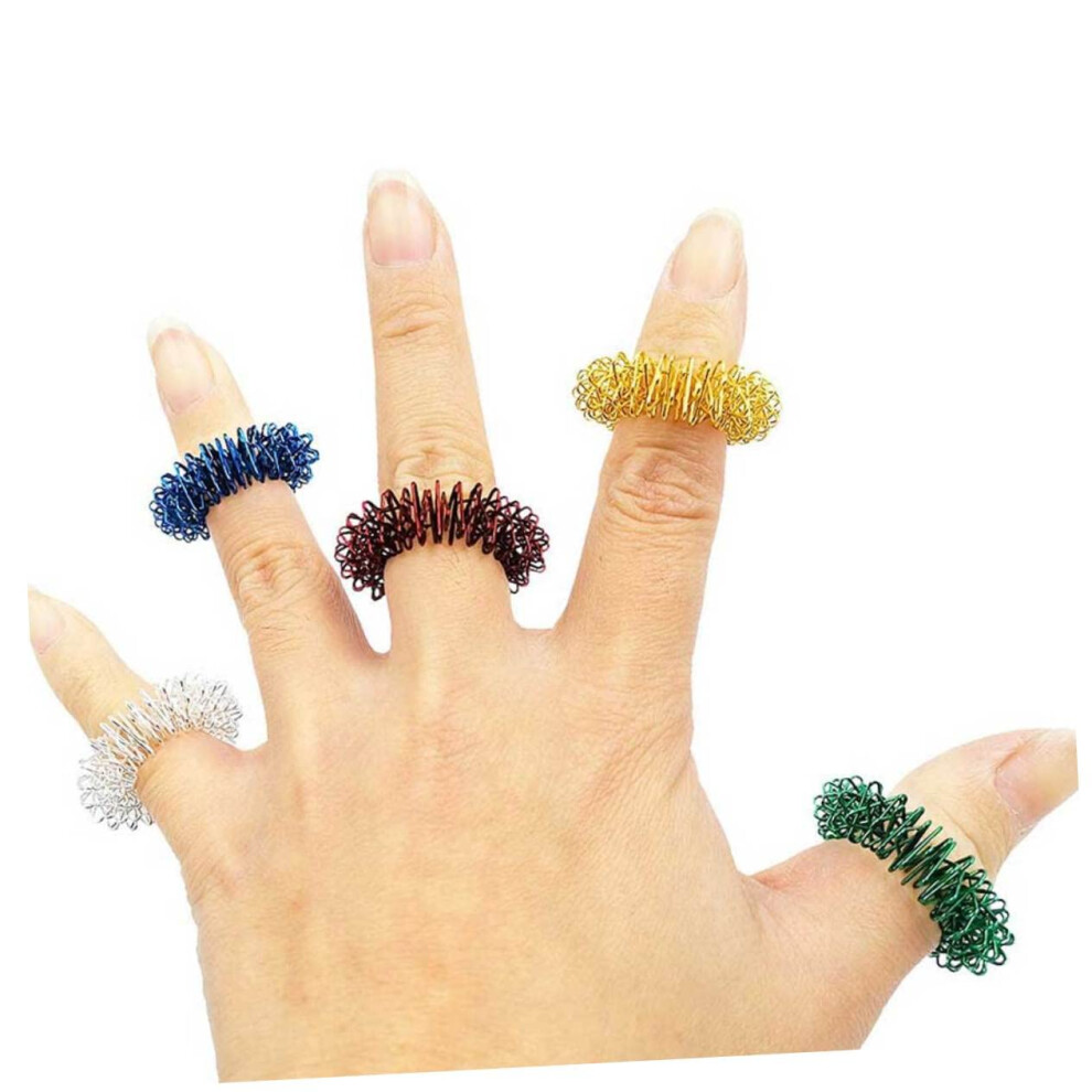 Finger Massage Rings Acupressure Rings for Stress Relief and Relaxation Finger Massage Tool and Each