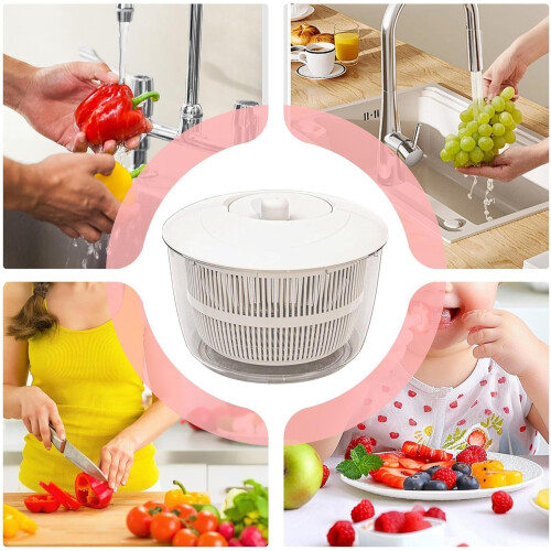 Fruit Cleaner Spinner Strainer Vegetable Washing Basket Kitchen Gadget Salad Making 2