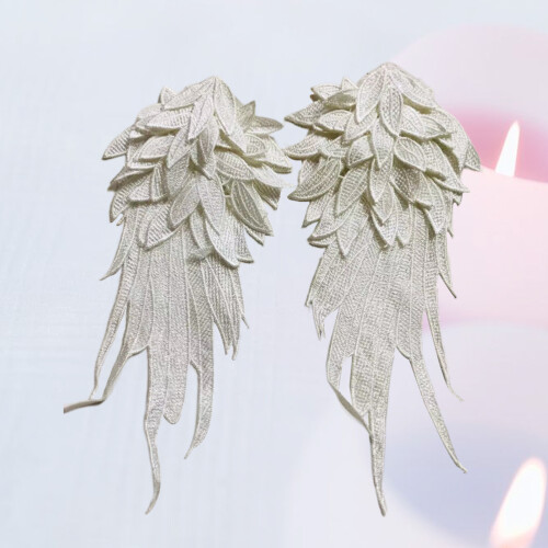 1 Paar Borduurkant Vrouwen Schouder 3D Decoratie Wit 2
