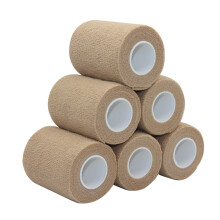 Kinesiology Nonwoven Elastic Athletic Allergytested Flexible Cohesive Bandage 7.5cm*450cm, 6 Rolls, Skin 6 Rolls Skin