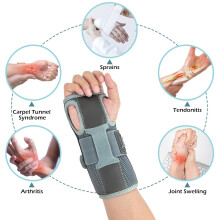 Tutore ergonomico per il polso per la sindrome del tunnel carpale, sollievo immediato dal dolore, manicotto compressivo con cinghie regolabili,