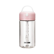 Electric Shake Bottle Waterproof 380ml Mixing Coffee Cup Automatic Protein Shaker Plastic Water Drink Mixer (Pink)
