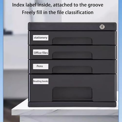 File Cabinet Organizer for A4 Documents, 4Layer Desktop Storage with Drawers, Home Office 2