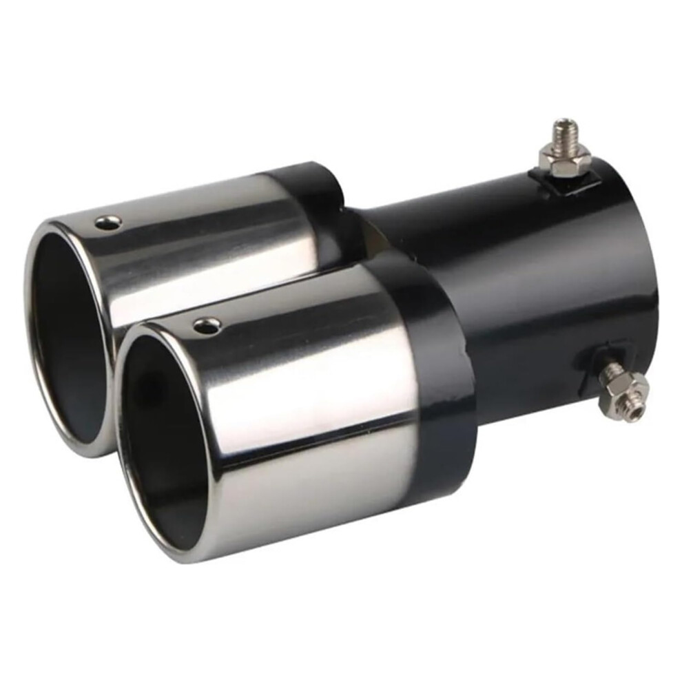 Universal Dual Outlet Car Exhaust Tip Stainless Steel Tail Pipe With Enhanced Sound Styling 9001264424183