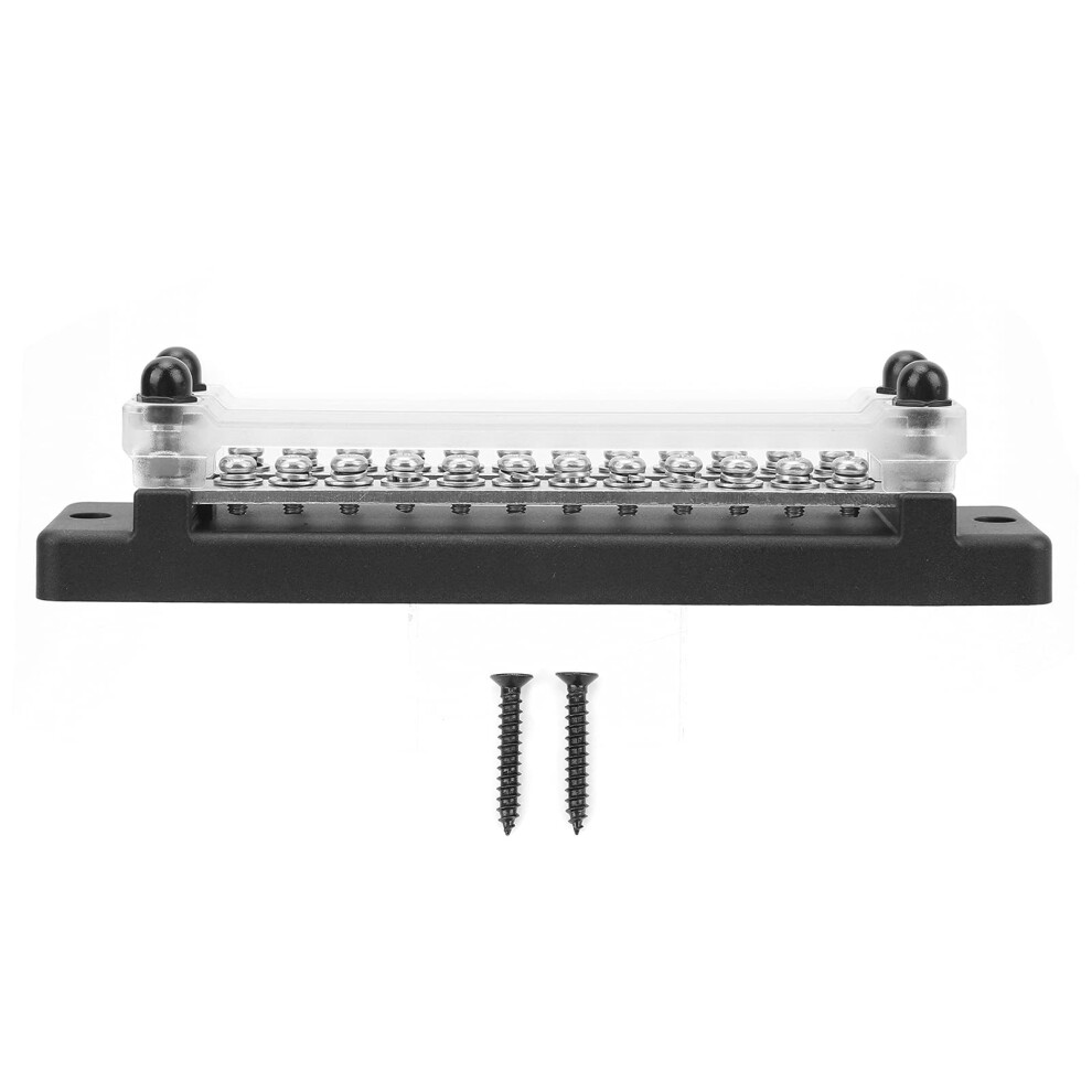 150A Marine Bus Bar With Transparent Cover, 24 Terminal Distribution Block For Rv Boat Automotive Wiring 9323874534008
