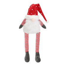 Muñeco de peluche decorativo, figura para el hogar con patas telescópicas ajustables, gnomo sueco de pie en rojo, adornos festivos navideños.