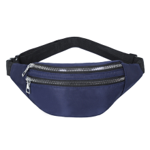 Bolsa de cintura multifuncional com 3 zíperes, ideal para shows, caminhadas, trabalho e academia. Alça ajustável e design resistente garantem