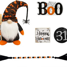 Plüss törpe díszek, tökéletes ajándékötlet, imádnivaló, többszínű, fából készült halloweeni törpe dekoráció, ideális ünnepi