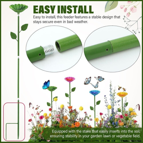 Bee and Butterfly Water Dispenser with Flower Design (4pc) 2