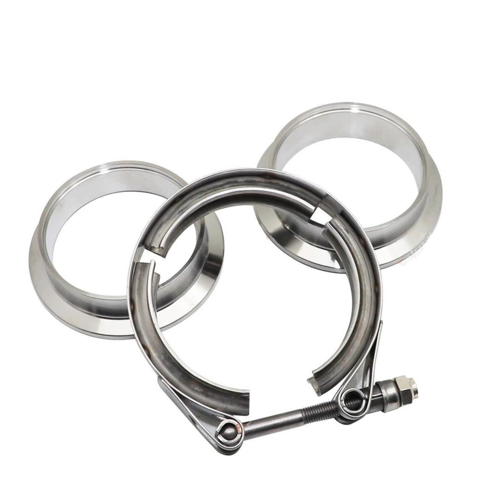 2.5 Inch 304 Stainless Steel V Band Clamp Kit For Turbo Exhaust Pipe With Male Female Flange 9119770268198