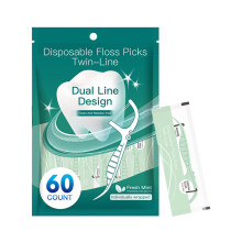 Dental Floss Sticks Double Portable Wire with Floss, Dental Hygiene Accessories for Orthodontic Devices, Home, Travel, Office, Family