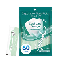 Double Slickers Dental Floss Picks Micro Lines FoldOut FlipPick Health Care Supplies