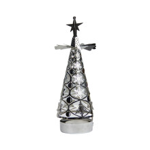 Candelabro giratorio decorativo para una recepción de boda inolvidable, luz giratoria para decoración del hogar con portavelas de cristal para una