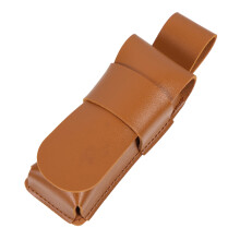 Leather Harmonica Case, Plush Harmonica Protector, Harmonica Holder, Harmonica Storage Case, Harmonica Belt Case, Key of C Harmonica Case, Brown.