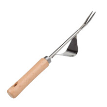 Robustes Handunkrautstecher, manueller Gartenunkrautstecher mit Edelstahlklinge, ergonomischem Holzgriff, Hebelbasis für effiziente
