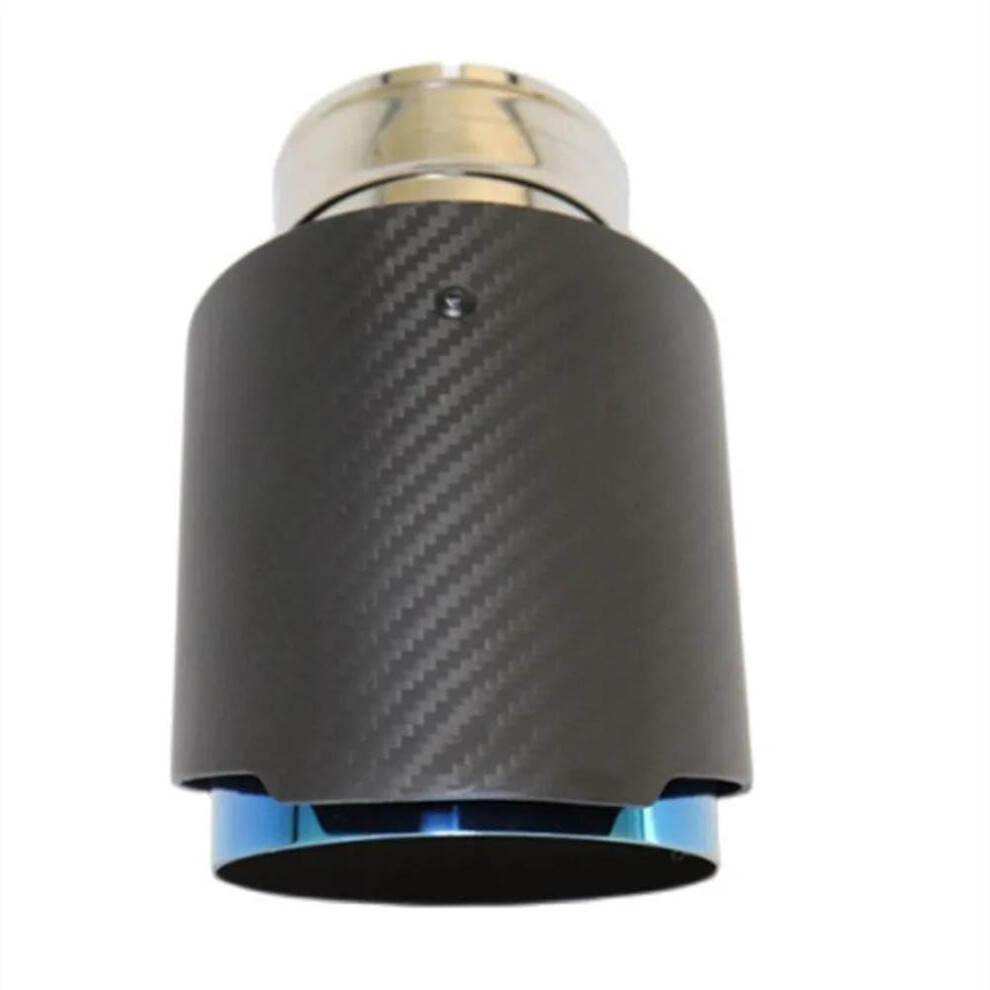 Universal Carbon Fiber Exhaust Tip 51Mm Inlet 89Mm Outlet Stainless Steel Sporty Look 9001264427085
