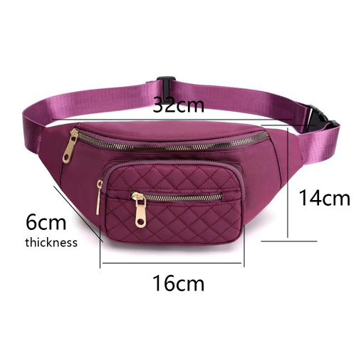 Μοντέρνα τσάντα μέσης Fanny Pack, αδιάβροχη νάιλον για καθημερινή χρήση, τσάντα ζώνης 1