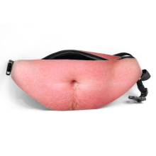 Bolsa de cintura unissex versátil, com cinto ajustável para uso com as mãos livres, grande capacidade, impressão 3D, ideal para viagens e