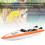 Bateau télécommandé avec éclairage LED, format mini, puissant moteur refroidi par eau, télécommande 2,4 GHz pour une utilisation intérieure et 7