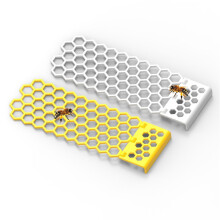 Pack of 2 Floating Bee Island for Drinking: Floating Foldable Bee Drinker  Floating Bee Ladder (Yellow  White)