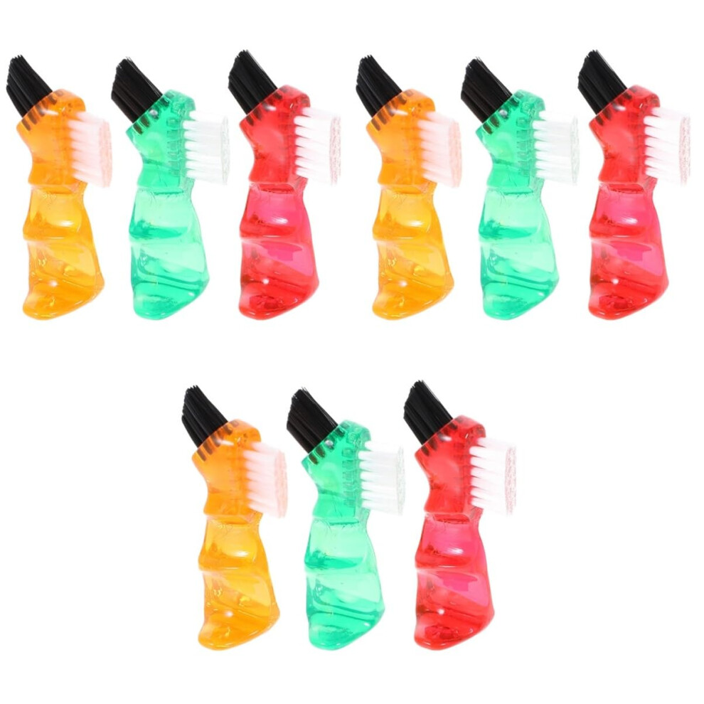 Pack of 9 Toothbrush Travel Mini Brushes for Oral Care Cleaning Rod Assorted Colors