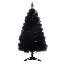 Symmetrical Black Christmas Decoration, Battery Operated Christmas Lights, Vibrant Artificial Pine For Home Office, 60Cm