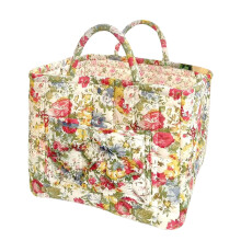 Fabric Storage Boxes With Lids Floral Print 33X27X26cm For Living Room Bathroom Bedroom