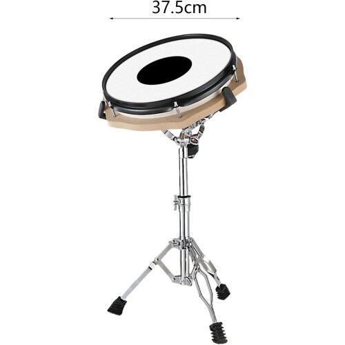 Exercise Drum Pad with Snare Drum Stand, Adjustable Tripod Legs for Adults 1