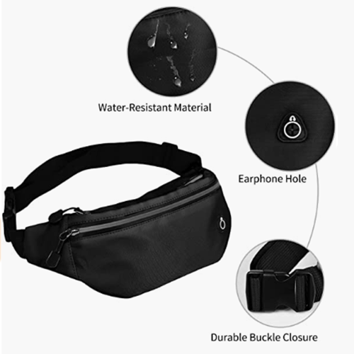Τσάντα μέσης Crossbody για ευέλικτες δραστηριότητες, ανθεκτικό στο νερό υλικό και 2