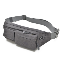Bolsa de cintura transversal com alça ajustável de grande capacidade para esportes, viagens e corrida. Material de nylon resistente à água